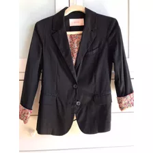 Blazer Negro Forrado Zhoue T Small