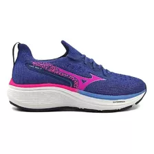 Tênis Infantil Mizuno Cool Ride 2 Junior - Azul/rosa