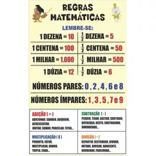 Banner Pedagógico Impresso Regras Matemáticas Will1018