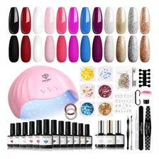 Kit Uñas Semipermanente 12 Colores 7m - mL a $17492