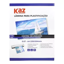 Lâmina Para Plastificar A4 0.07 220mmx304mm 100 Unidade