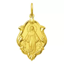 Medalha Religiosa Nossa Senhora Das Graças Ouro 18k 1,7cm