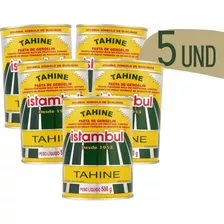 Kit 5 Lata Pasta De Gergelim Tahine Istambul 500g 