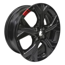 Rin 16 Black Detalle Rojo Onix Beat Sonic Spark Aveo 1 Pieza Color Negro