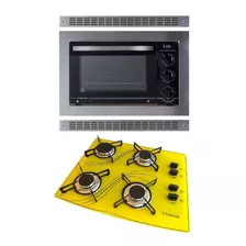 Kit Forno De Embutir 45l + Cooktop 4 Bocas Amarelo +nfe