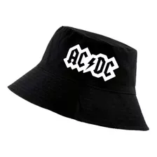 Chapéu Bucket Hat Ac Dc Banda De Rock