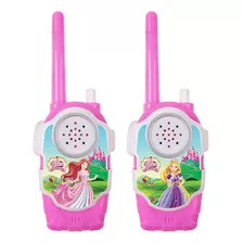 Walk Talk Rádio Comunicador Infantil Brinquedo Diversão Cor Rosa