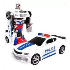 Carrinho Transformers Vira Robô Brinquedo Musical Som E Luz 