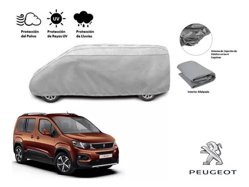 Cubierta Funda Cubre Auto Afelpada Peugeot Rifter 2019-2020 Foto 2