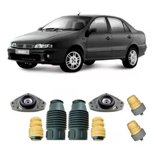 4 Kit Do Amortecedor Dianteiro Traseiro Coxim Batente Coifa Fiat Marea 1.8 2.4 1999 / 2008