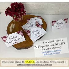 20 Plaquinhas De Mesa Para Casamento (reserva, Nome De Mesa)