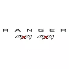 Kit Adesivos Compatível Ranger 4x4 2013 2014 2015 F633 Cor Preto