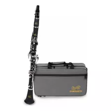 Clarinete Bb 17 Chaves Dominante Com Semi Case E Kit Limpeza