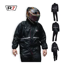 Impermeable R7 Racing Para Motociclista- Negro