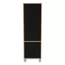 Mueble Biblioteca Moderna Nordica 2 Puertas Estantes 45 Cm C Color Olmo Negro