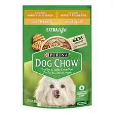 Alimento Dog Chow Vida Saudável Sana Raças Pequenas Para Cão Adulto De Raça Pequena Sabor Frango Em Saco De 100g