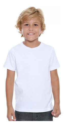 Kit 15 Camisa Infantil Lisa Poliéster Para Sublimaçã Atacado