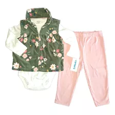 Conjuntos Carters 3p Campera O Chaleco Micropolar Hasta 24m