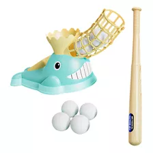 Máquina Lanzadora De Béisbol Para Niños Con 6 Azul