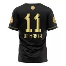 Camiseta Argentina Afa Di Maria Campeones Edicion Negra