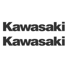 Par Adesivo Emblema Compatível Com Kawasaki Tanque- Preto 06 Cor Kawasaki Preto