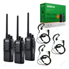 Kit 6 Rádio Comunicador Intelbras Uhf Rc3002 +6 Fone +brinde