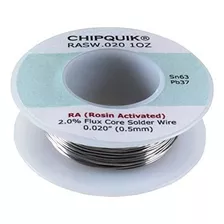 Chip Quik Rasw.020 1oz Cable De Soldadura 63/37 Estaño/plom