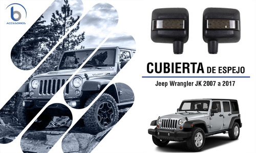 Espejos Laterales Luz Led Jeep Wrangler Jk 2007 Hasta 2017 Foto 3