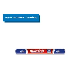 Folha Papel Alumínio Rolo 45cm X 65m P/assar Freezer Forno