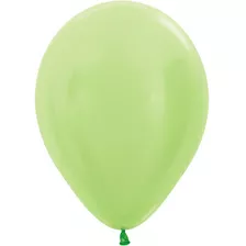 Balão R5 Sempertex 13cm Verde Lima Seda 50 Balões Bexiga Top