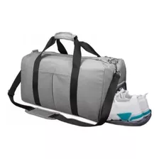 Maleta Deportiva Gimnasio Viaje Calidad Moda Colores Lisa Rw Color Gris Con Negro