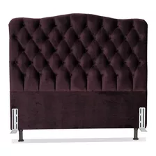 Cabeceira De Cama Box Casal Queen 158cm Dunas Suede Vinho.