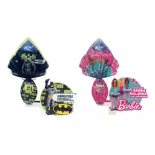 Kit 2 Ovos De Páscoa Batman 166g + Ovo De Páscoa Barbie 166g