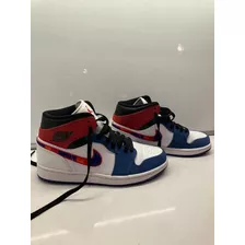 Zapatillas Jordan 1 Mid Rush Blue University Red