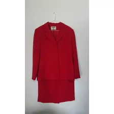 Conjunto De Vestir U Oficina Para Mujer Color Rojo 2 Piezas