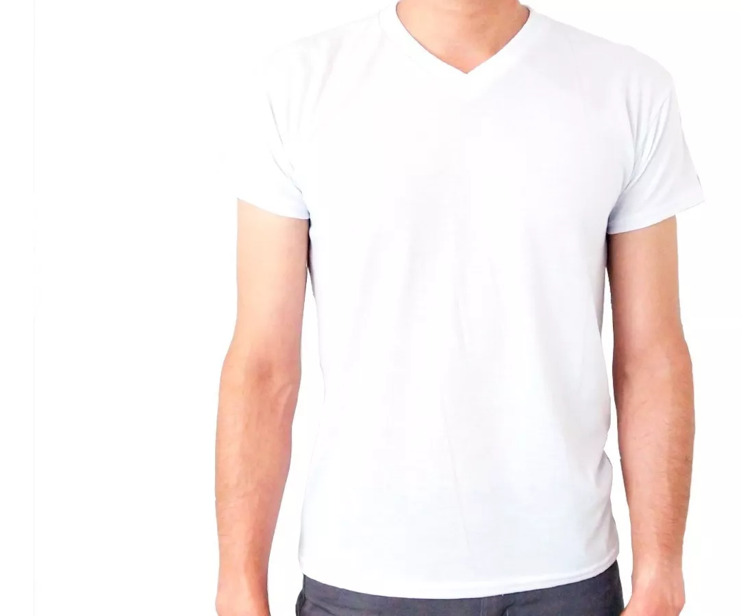 Camiseta 100% Poliester Para Sublimacion Cuello V Y Redondo
