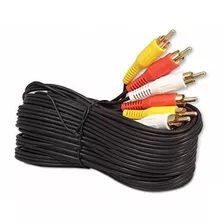 Cable De Audio / Video De 25ft Rca M / Mx3 Chapado En Oro - 