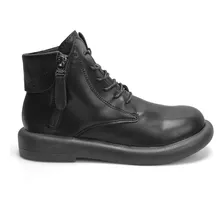 Zapato Dama Botas Negras Casual Plataforma Cmodo Dghaei D-8