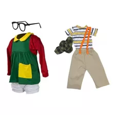 Turma Do Chaves Fantasia Infantil Chaves E Chiquinha Kit C/2