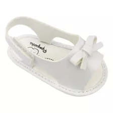 Sandália Lacinho Mini Branca Bebê Conforto Qualidade
