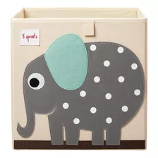 Cesto Organizador 3 Sprouts Quadrado Elefante 3 Sprouts