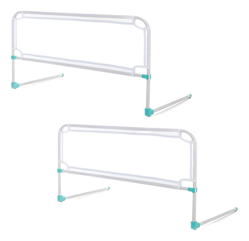 Kit 02 Telas Grades De Proteção Cama Normal Box Colchão Bebê Branco Lisa