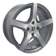 Jogo Roda Zuma Wheels Aro 15 Modelo 2793 Gtr Sports Gsp Cor Grafite Diamantado