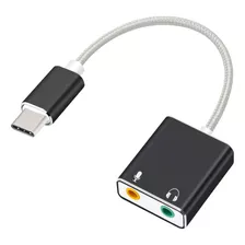 Tarjeta De Sonido Externo Conector Usb-c Micrófono Audio