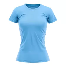 Camisa Esportiva Academia Caminhada Corrida Azul Uv50+