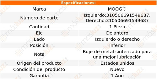 1_ Rotula Horquilla Delantera Izq O Der 626 1983/1997 Moog Foto 2