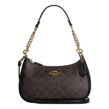 Bolsa Coach Original Teri Shoulder Bag Signature Brown 