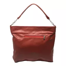 Bolsa Piel Original Dama Bandolera Grande Casual Rojo Ladri 