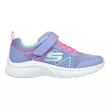 Tenis Skechers 303535lpwmt Microspec Plus Niña Color Morado Diseño De La Tela Liso Talla 18 Mx