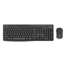 Kit De Teclado Y Mouse Inalámbrico Logitech Mk295 Español Latinoamérica De Color Negro